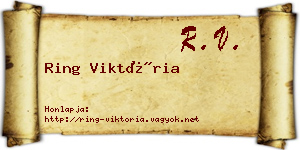 Ring Viktória névjegykártya