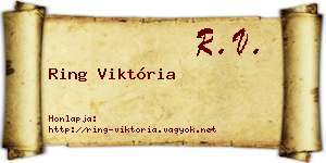 Ring Viktória névjegykártya